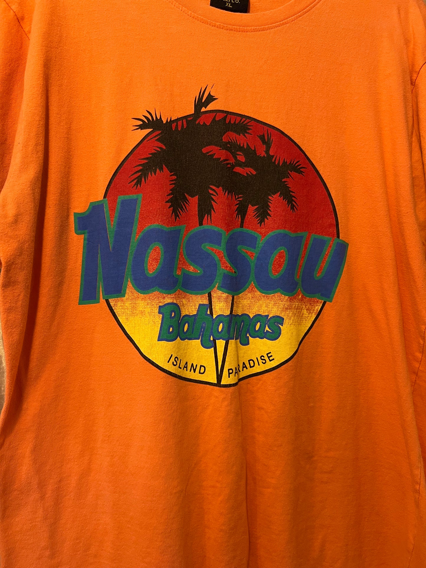 Y2K Orange Bahamas Graphic T-Shirt