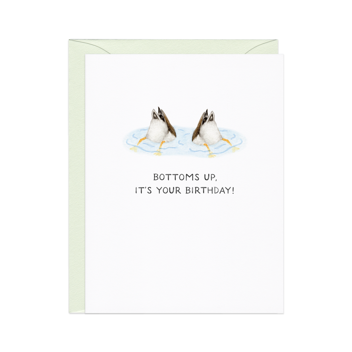 Bottoms Up Ducks Butts Birthday Card