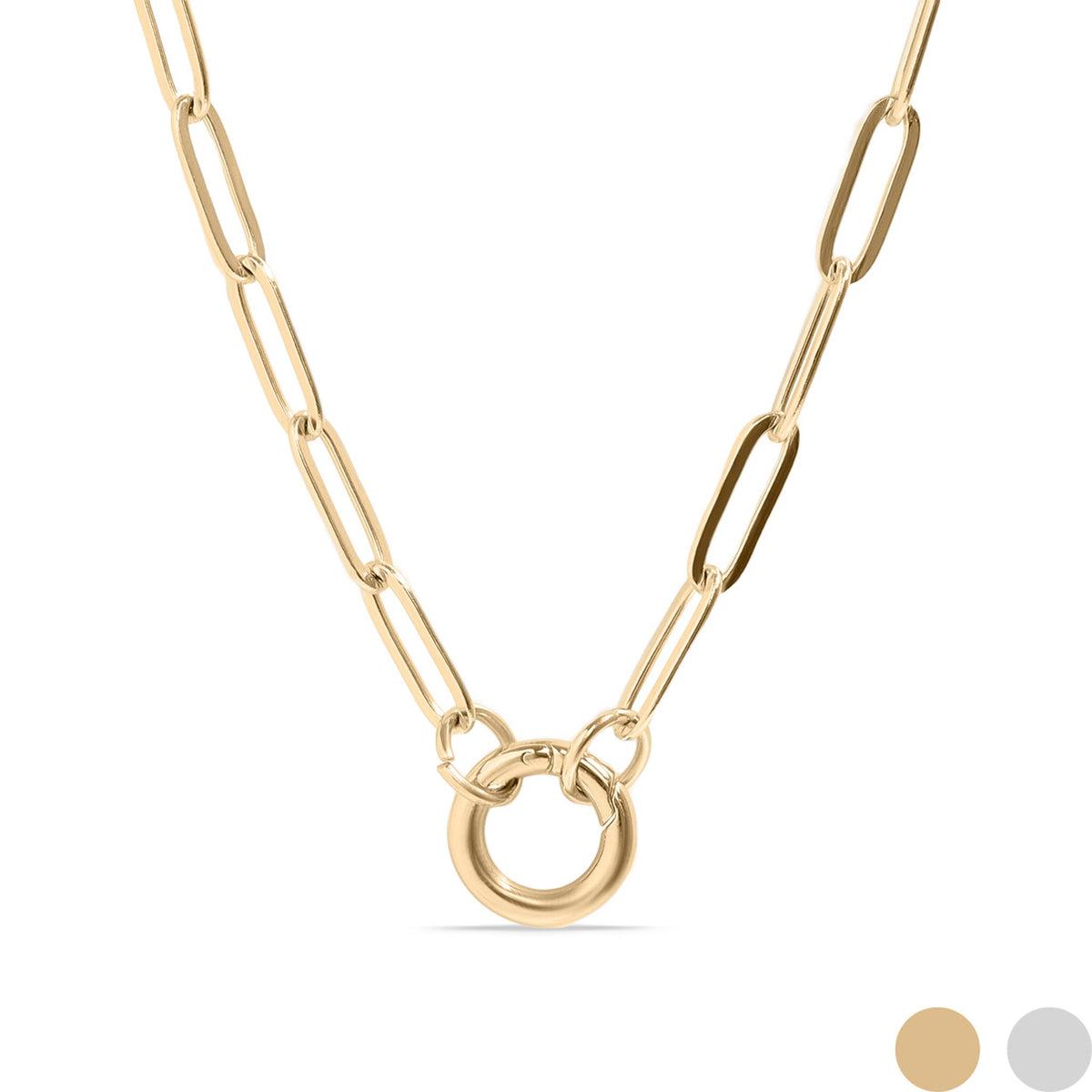 Paperclip Charm Holder Necklace