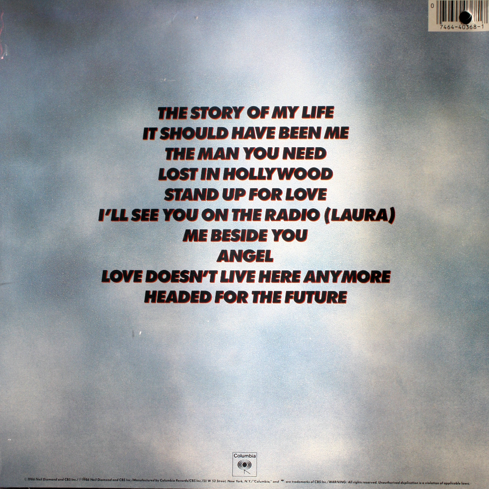 12" Vinyl LP Record - Neil Diamond - Headed For Future Rock
