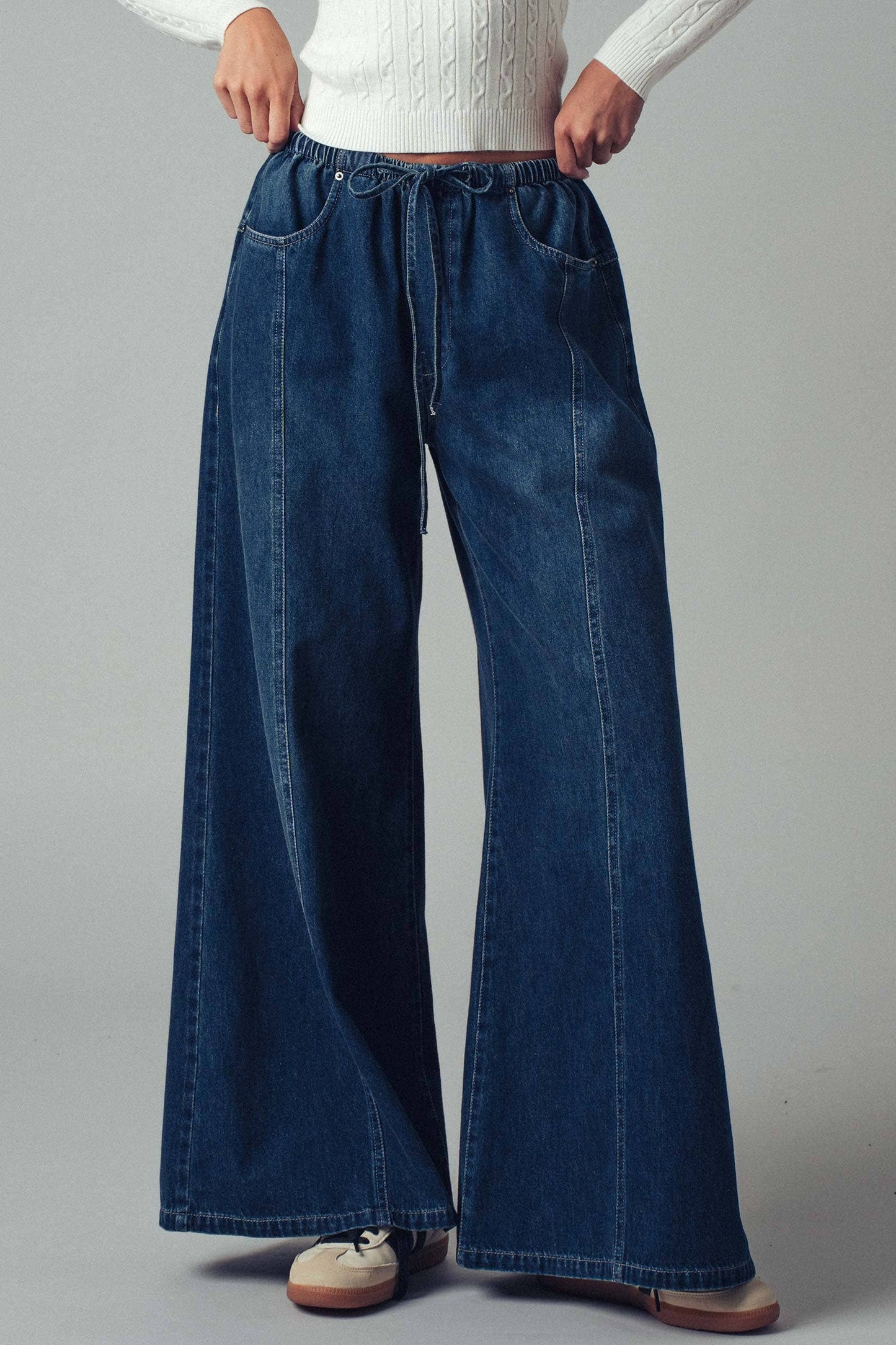 Wide Leg Western Jeans