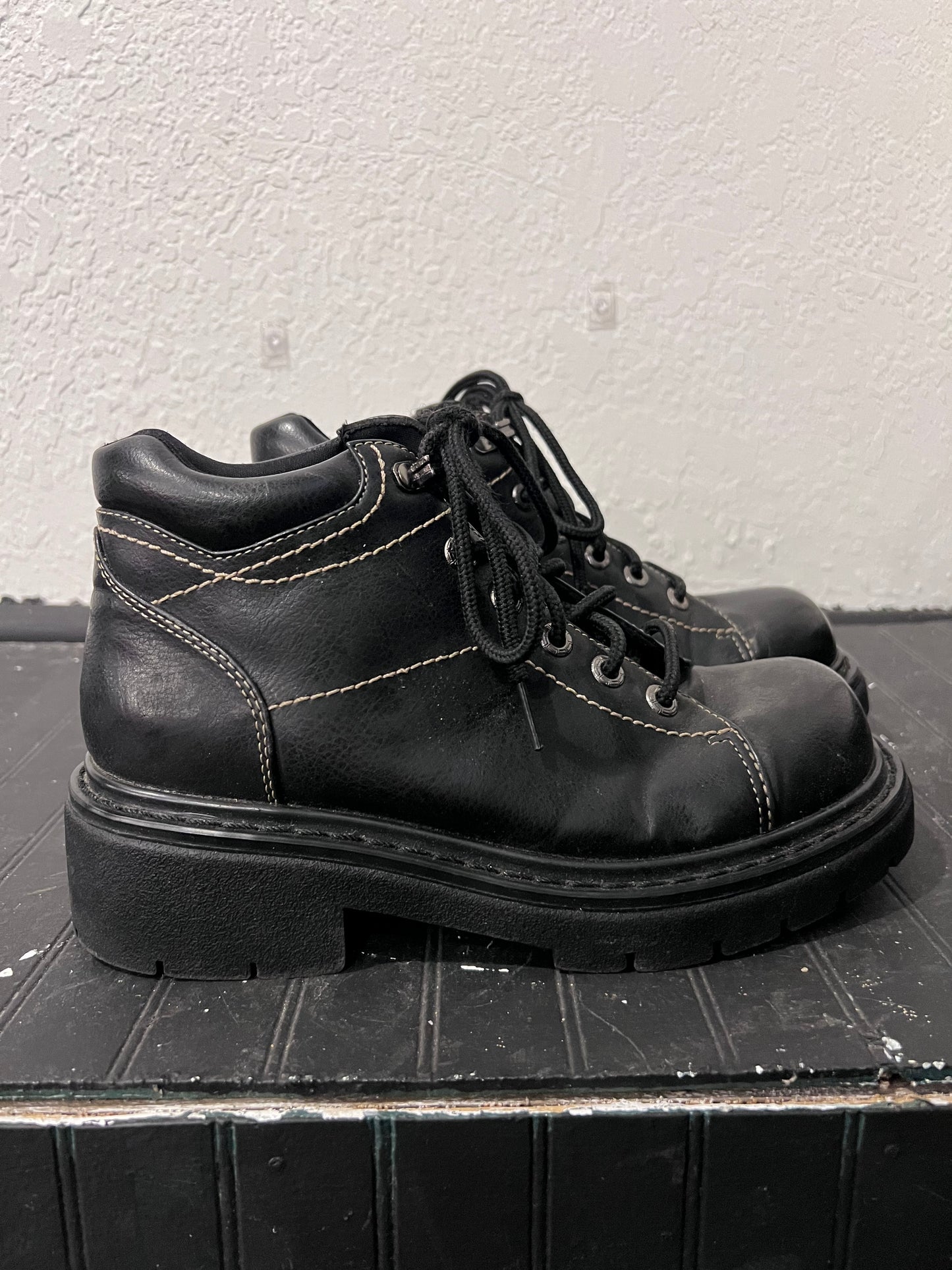 Maurice’s Black Lace Up Boots