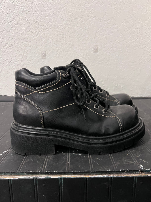 Maurice’s Black Lace Up Boots