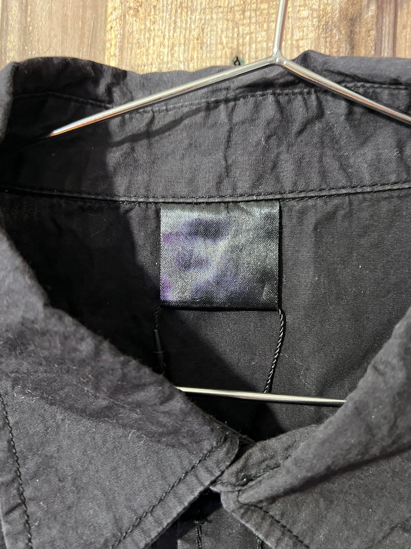 Black Label Y2K Back Graphic Button Up Shirt