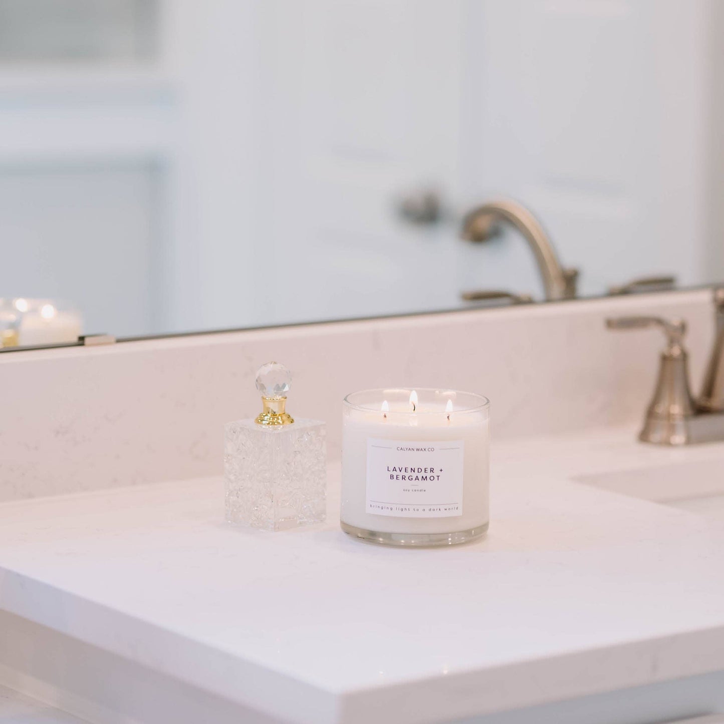 Lavender + Bergamot  3 Wick Soy Candle