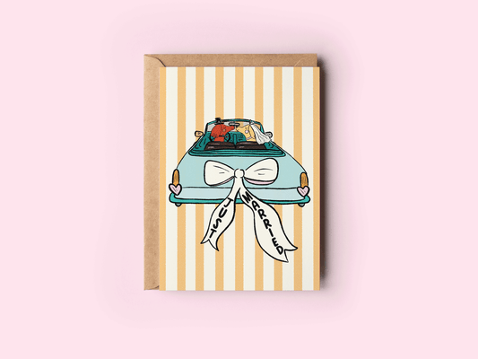 "Just Married" Wedding Greeting Card