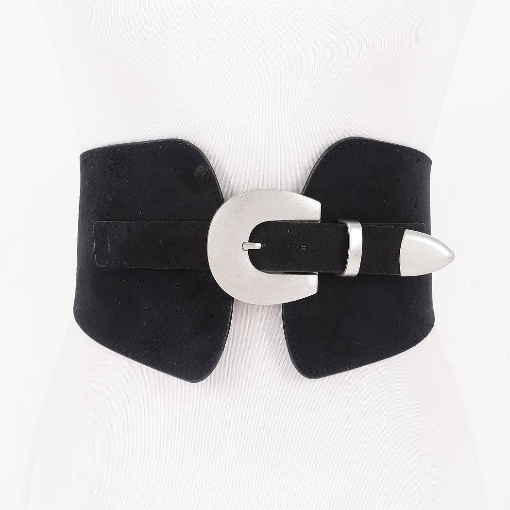 Suede Buckle Waist Belt