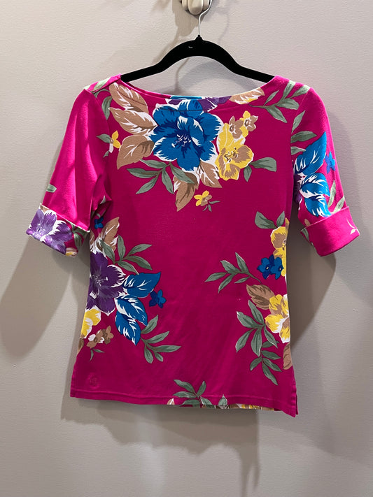 Ralph Lauren Pink Floral Short Sleeve Top