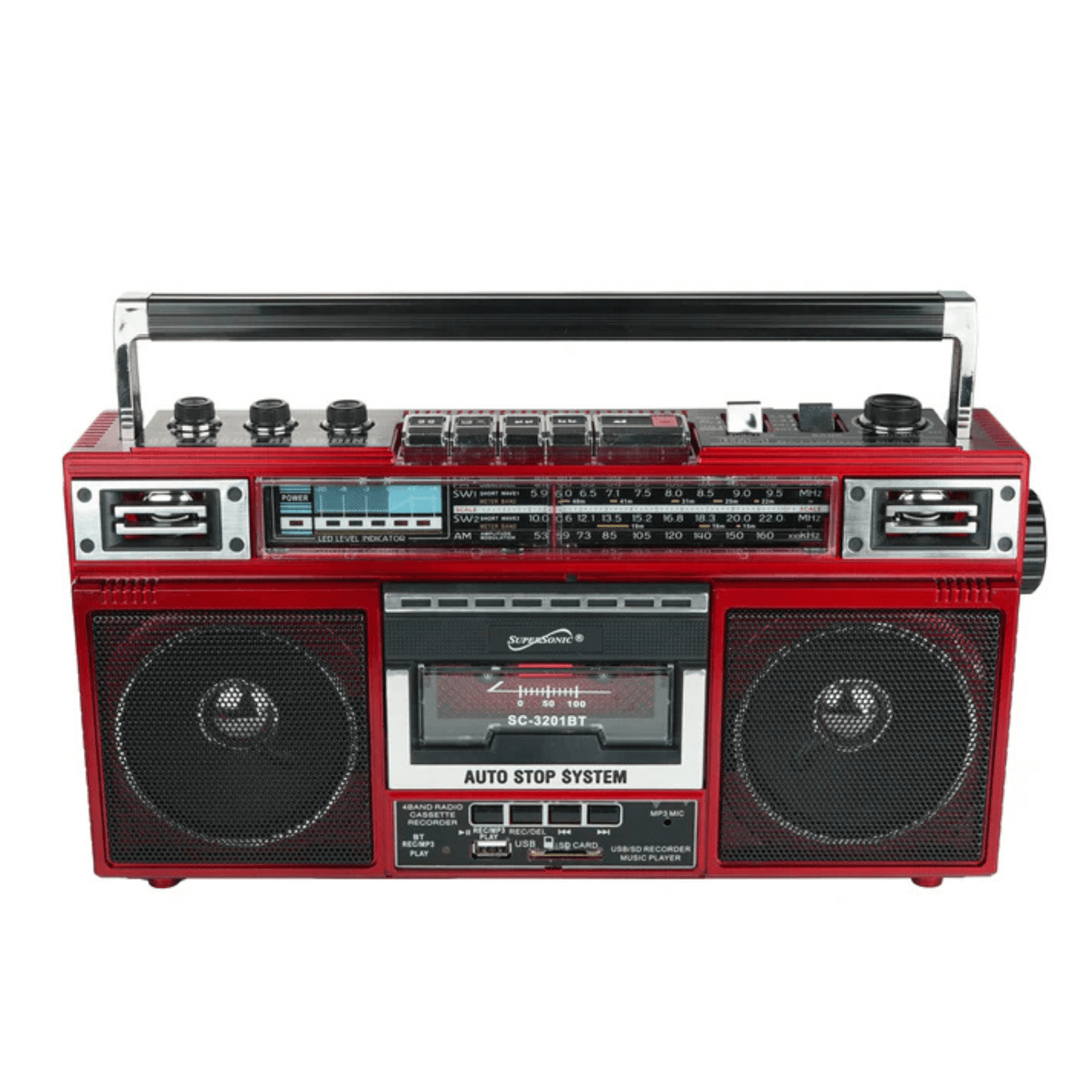 Retro Supersonic BoomBox Bluetooth Radio & MP3