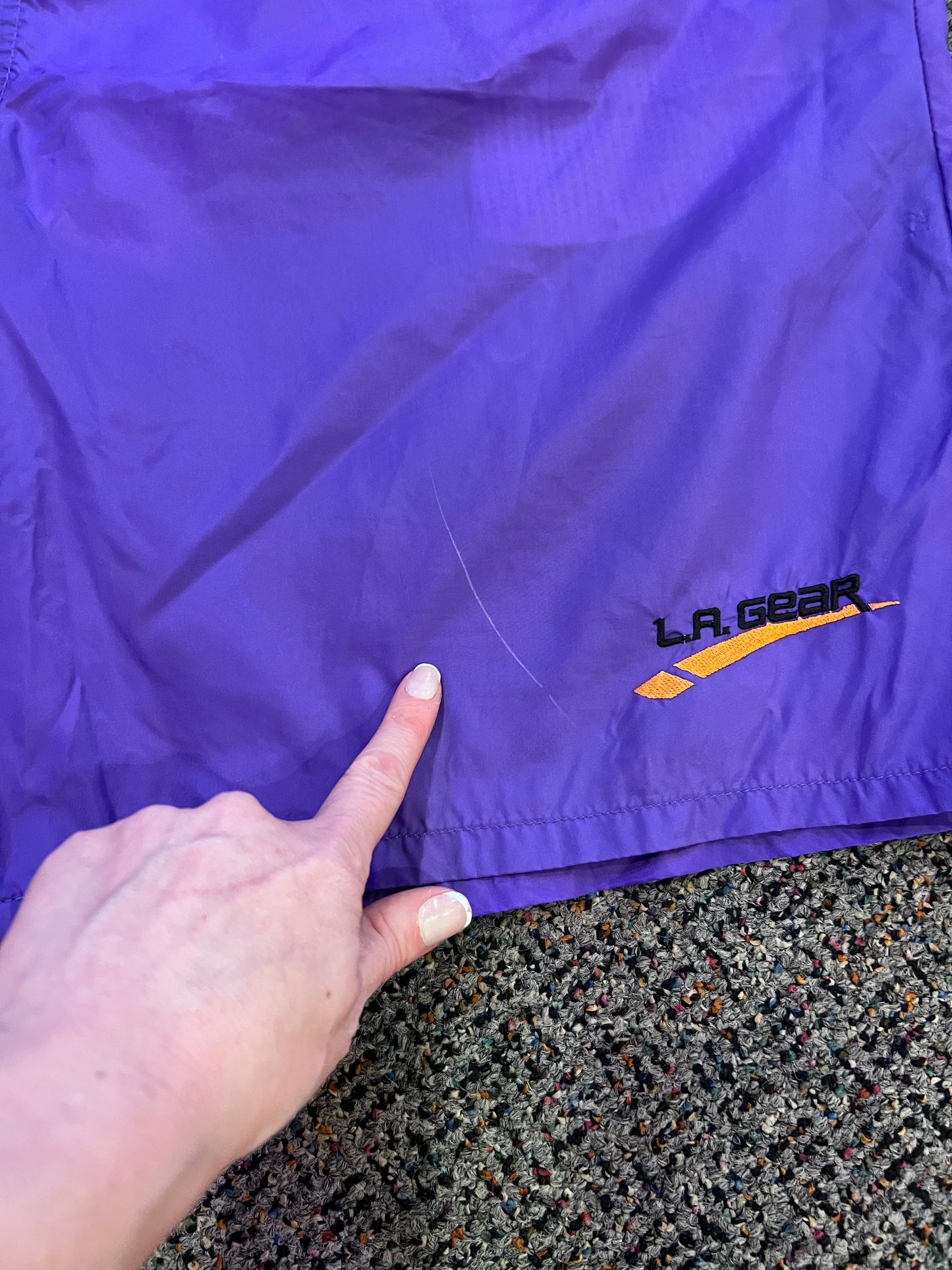 VTG LA GEAR Purple Windbreaker Shorts