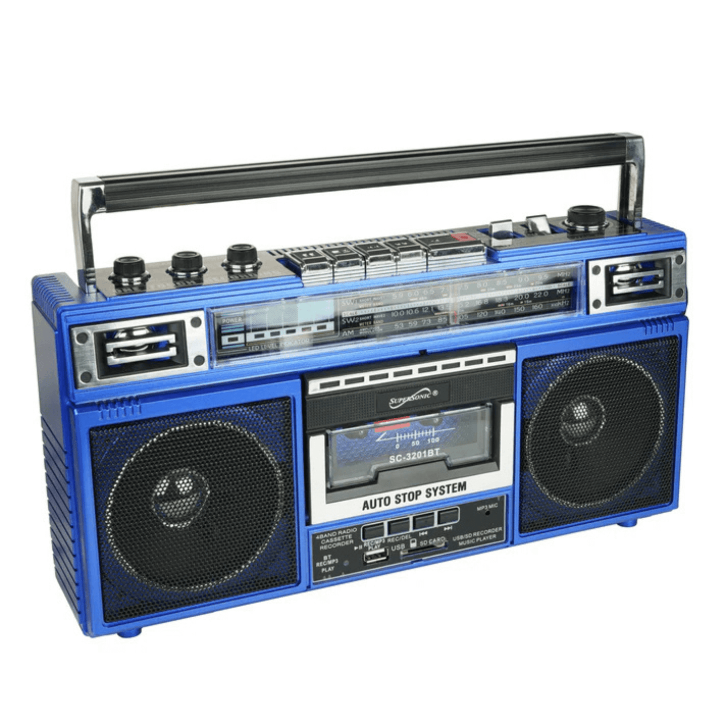 Retro Supersonic BoomBox Bluetooth Radio & MP3