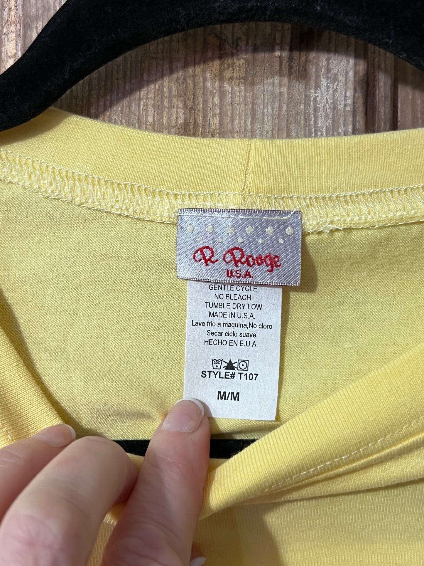 R Rouge USA Yellow Y2K Tshirt