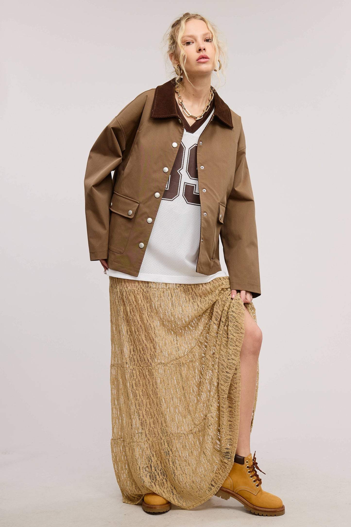Corduroy Collar Jacket