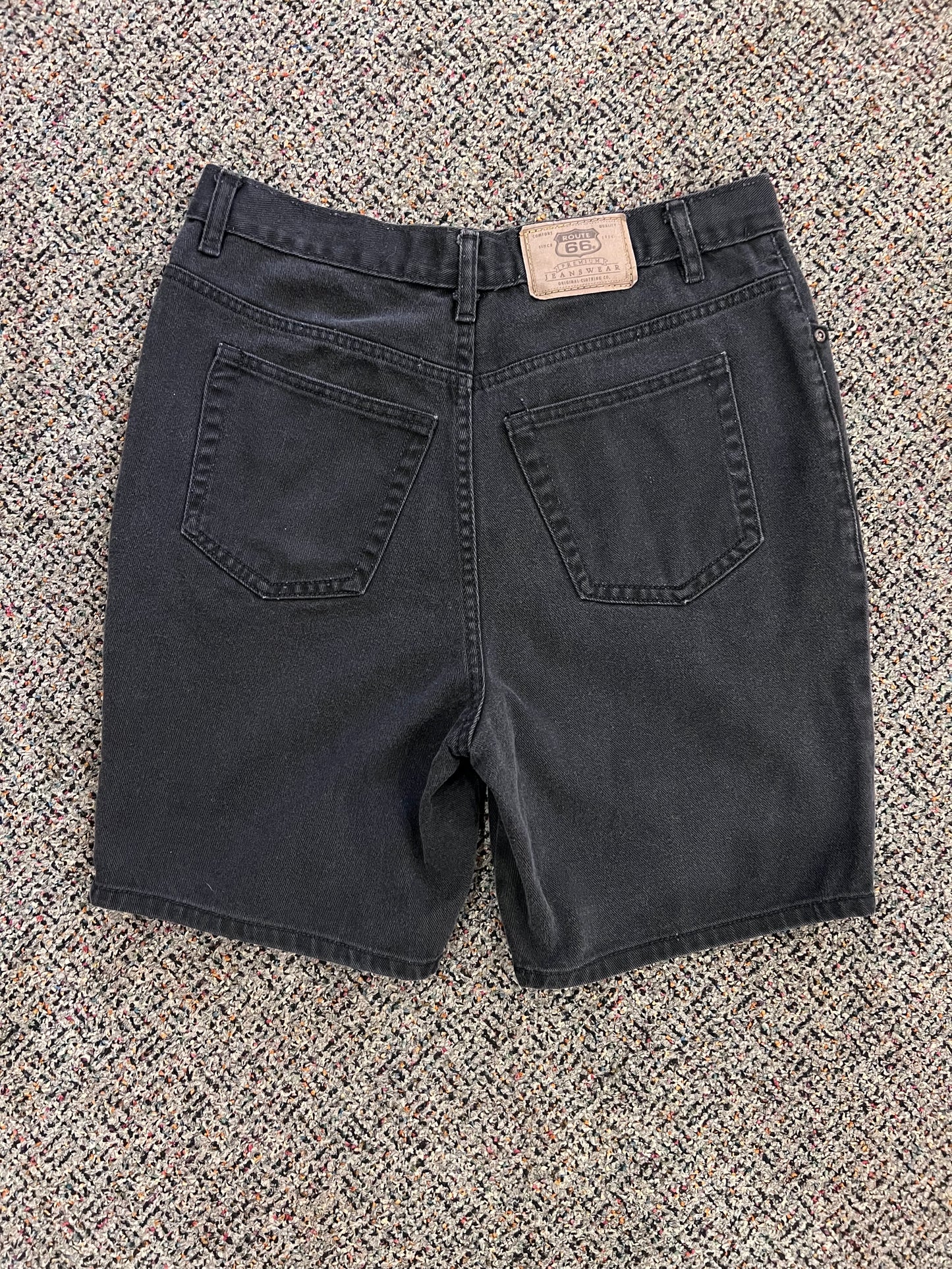 90's BLK Route 66 Shorts