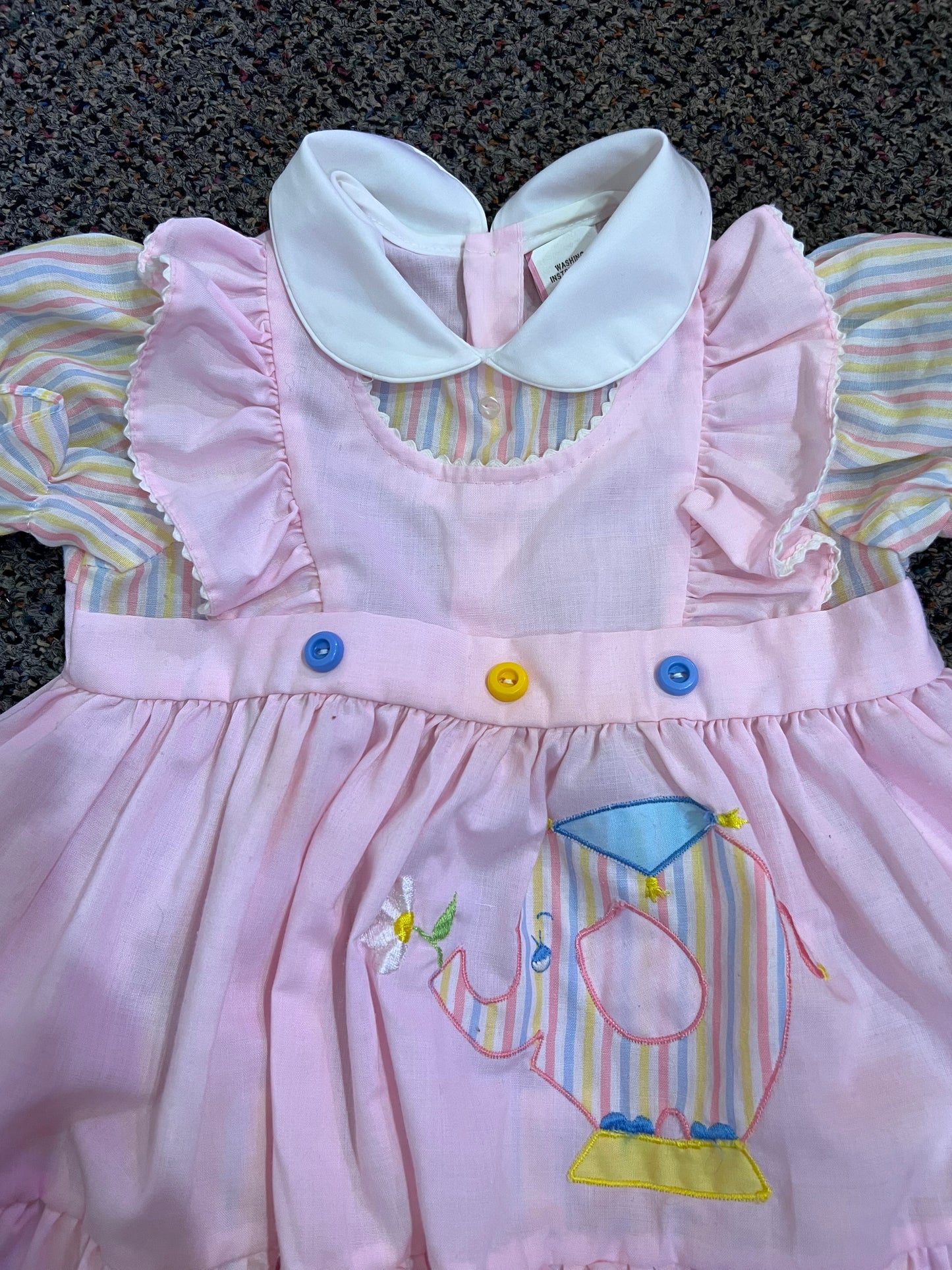 [URL] VTG Pink Embroidered Elephant Dress