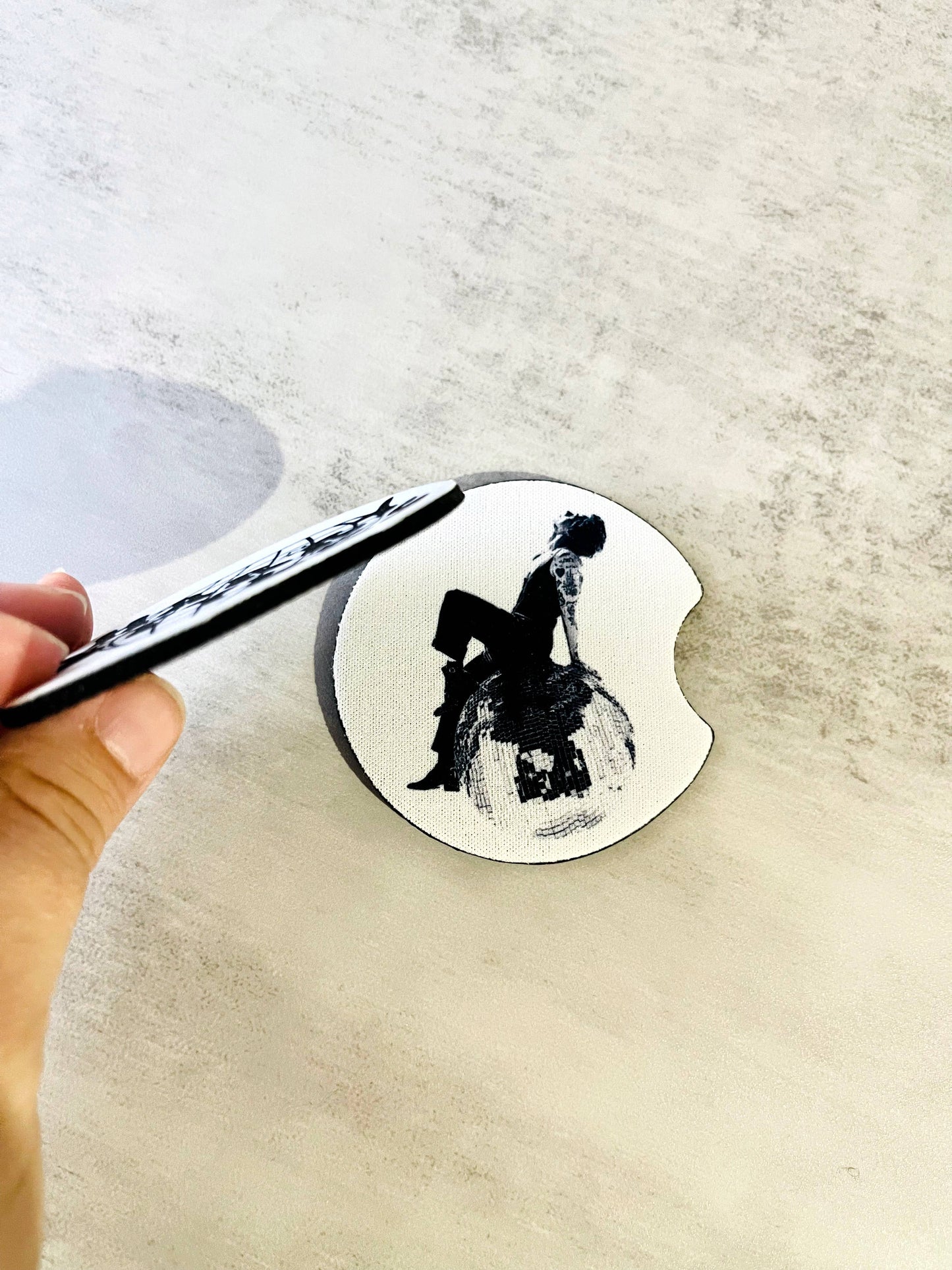 2 Car Coasters, Harry Styles Disco Ball Design