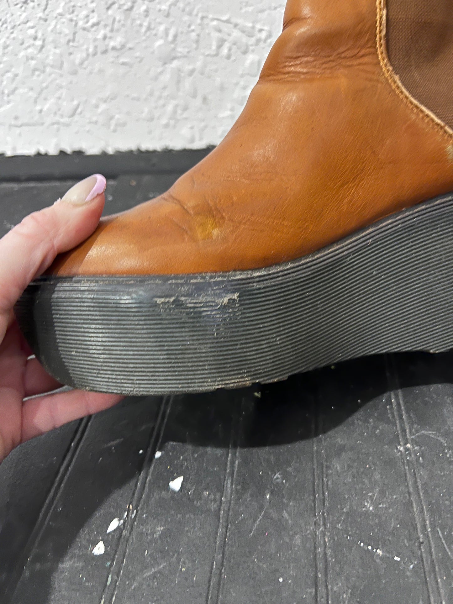 VTG Doc Marten Platform Wedge Slip On Booties