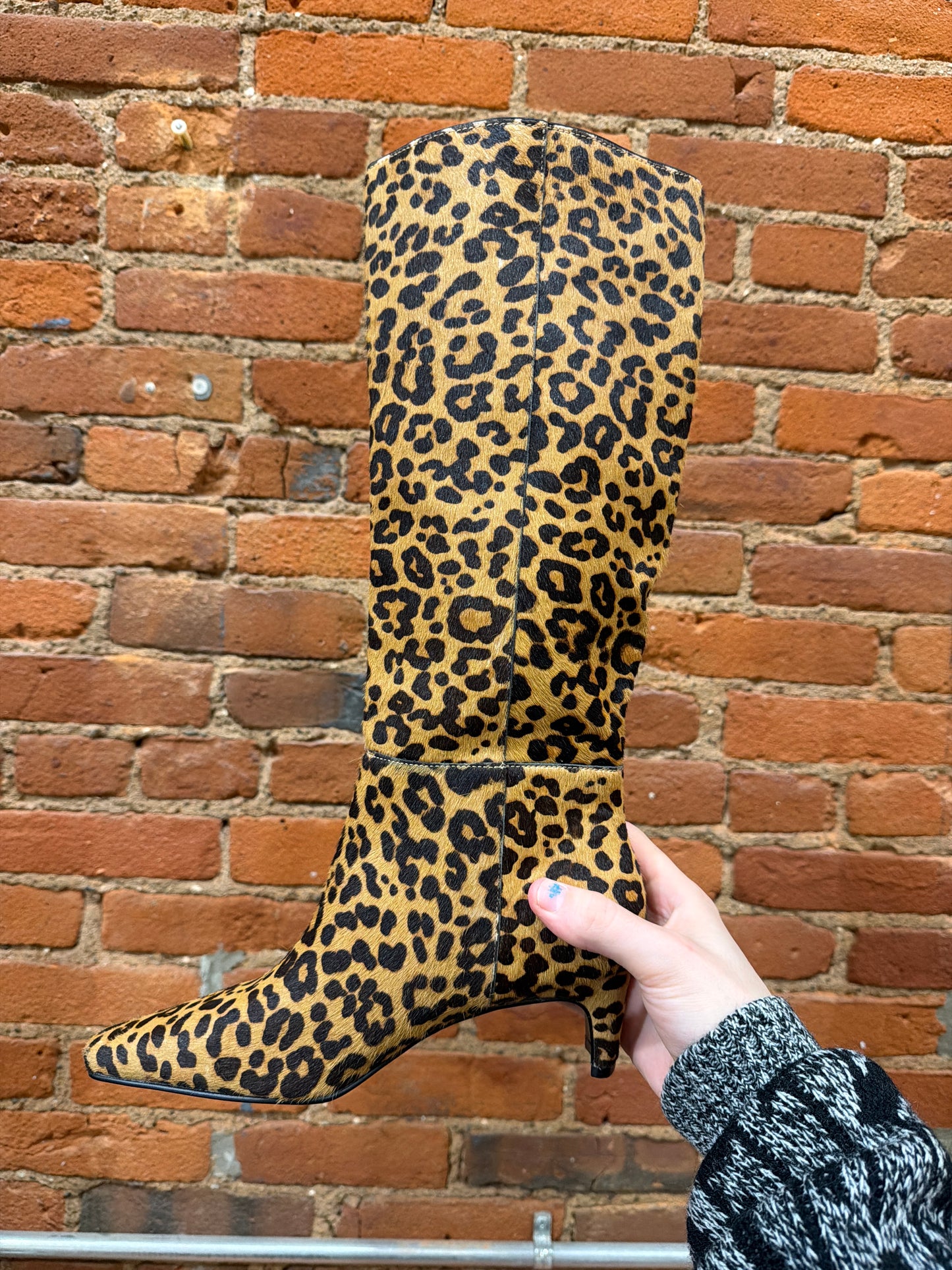 Leopard print boots