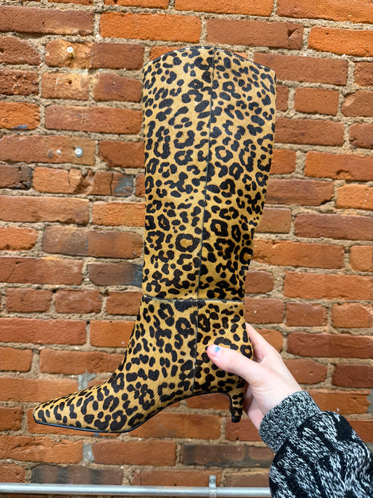 Leopard print boots