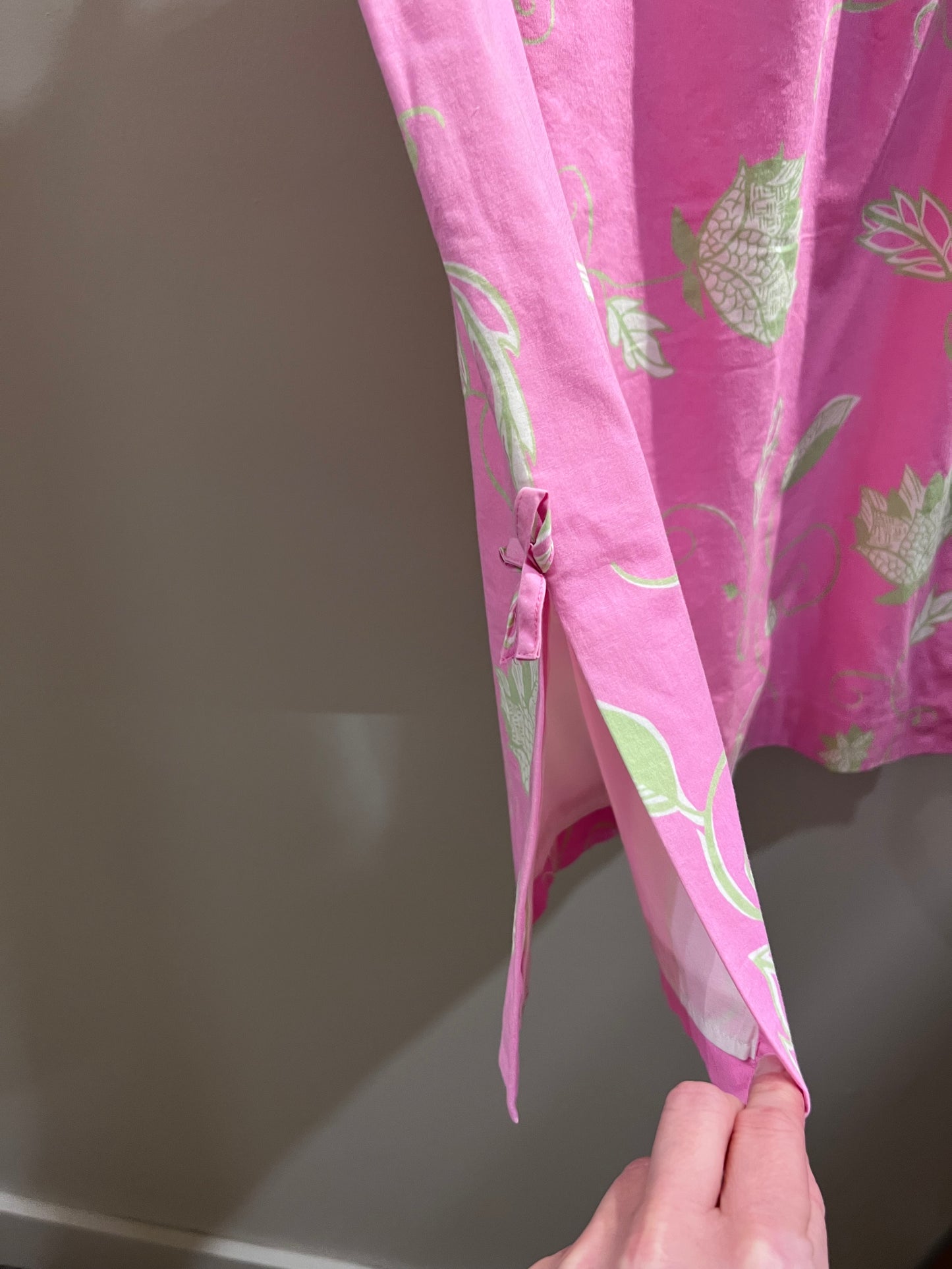 TIBI Pink Floral Midi Skirt