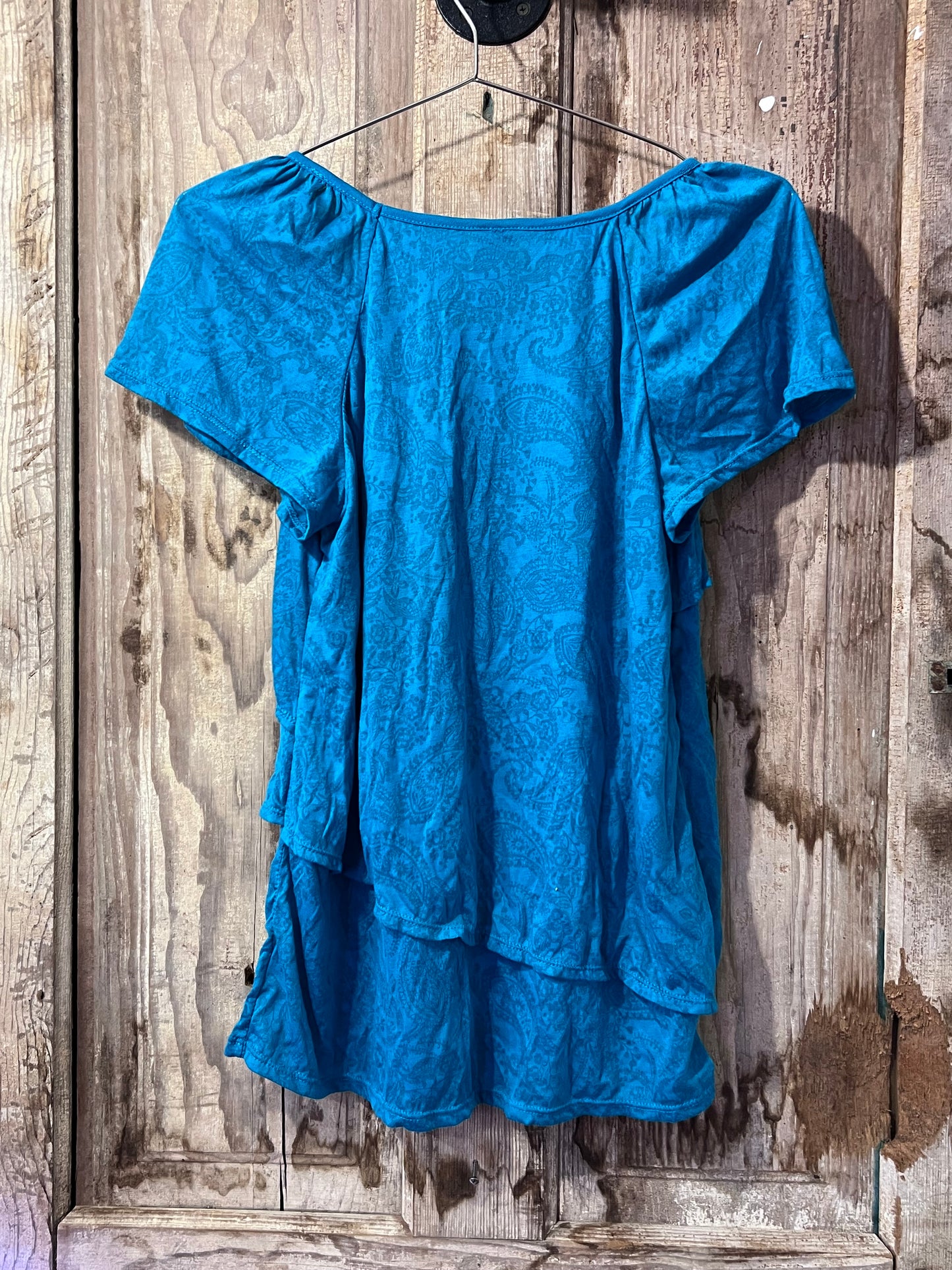 Faded Glory Blue Y2K Layered Top