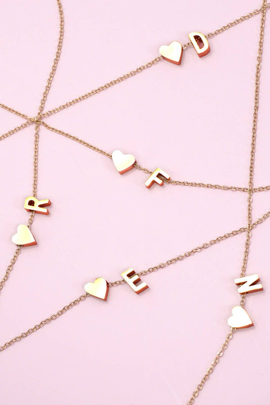 18K STAINLESS STEEL INITIAL NECKLACE