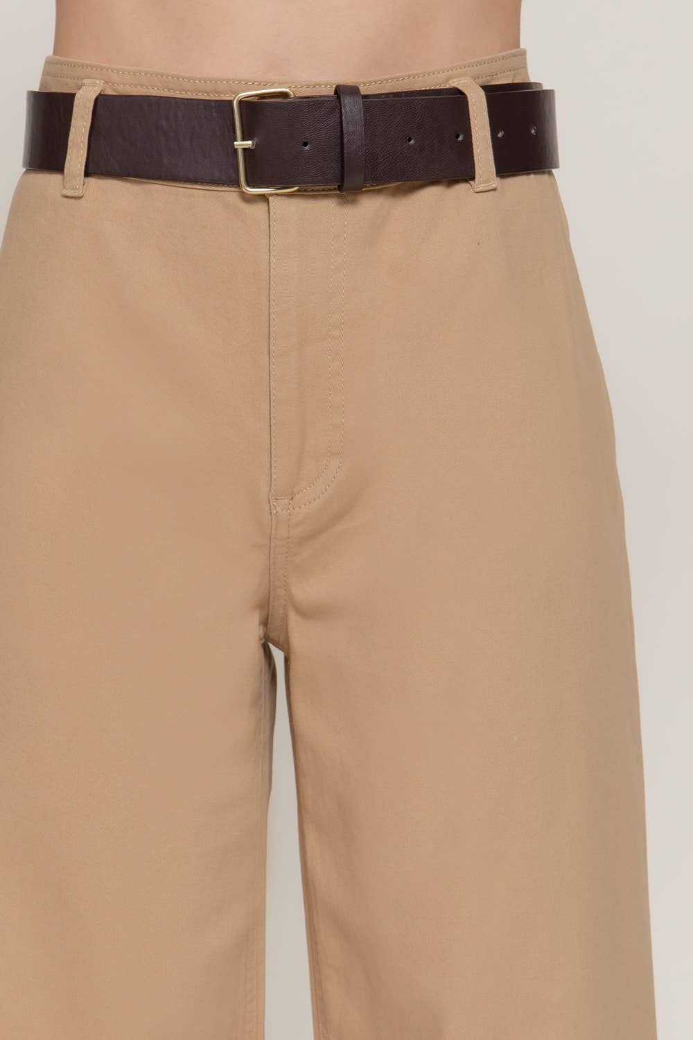 Belted Relaxed Leg Pants