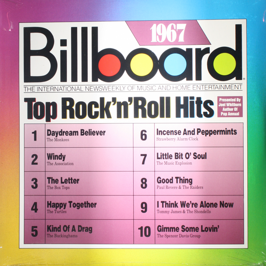 12" Vinyl LP Record - VA Billboard Top R'N'R Hits: 1967 Rock