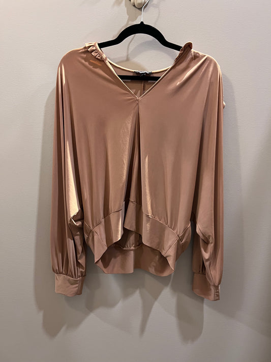 Express Bronze Frilly Blouse