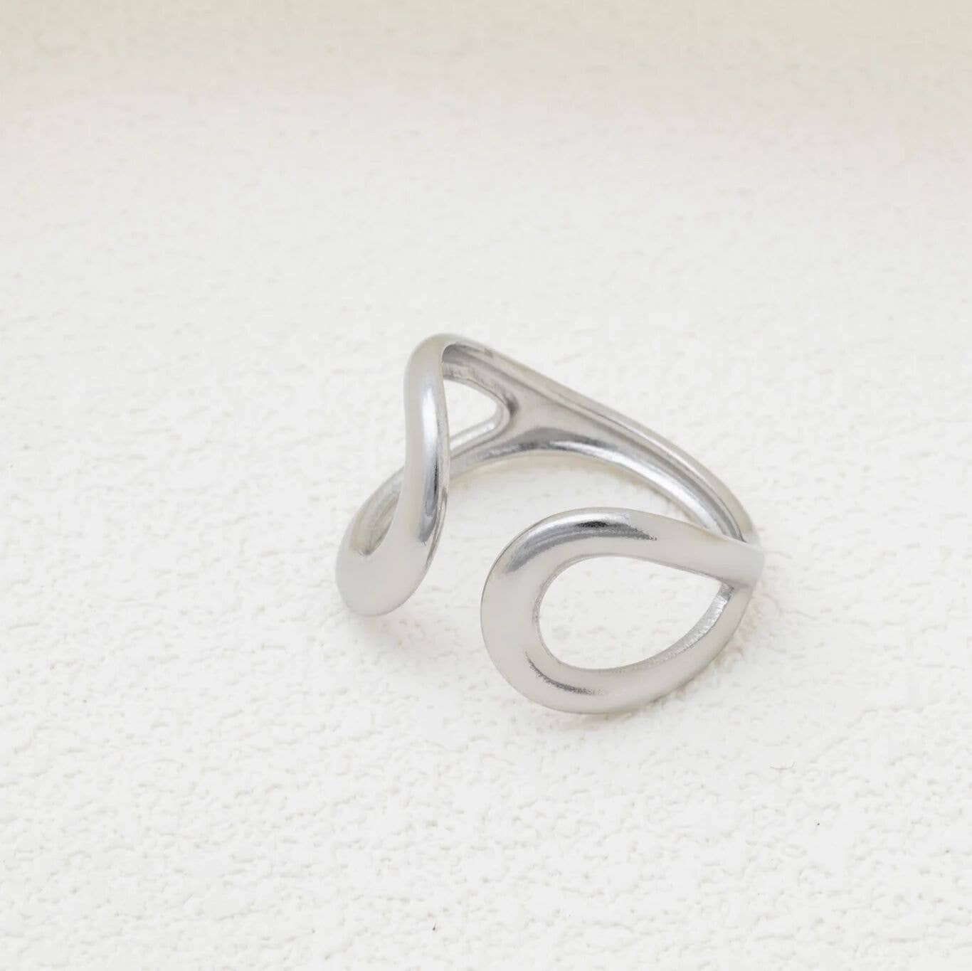 Crescent Cuff Adjustable Ring