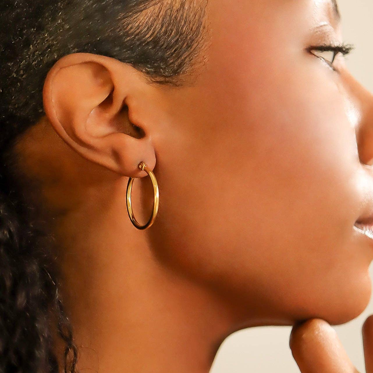 Round Tube Hoop Earrings