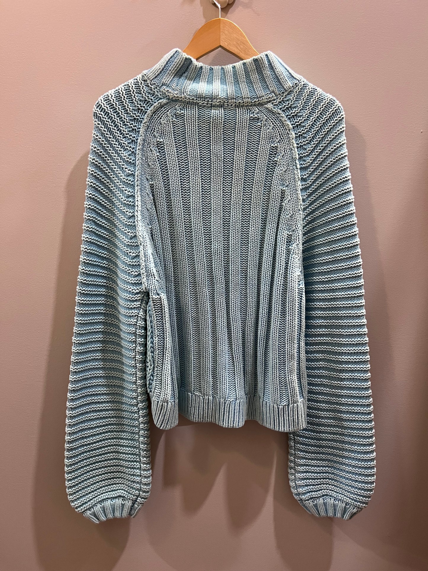 Free People Baby Blue Knit Sweater