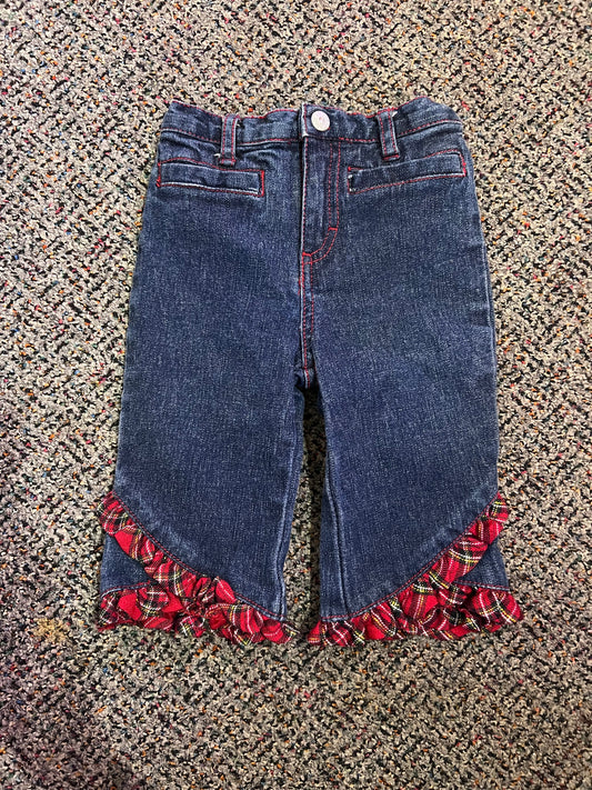 [URL] The Children’s Place Red Plaid Frilly Denim Jeans