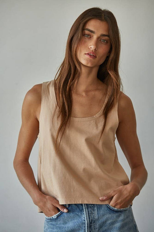 Knit Cotton Tank Top