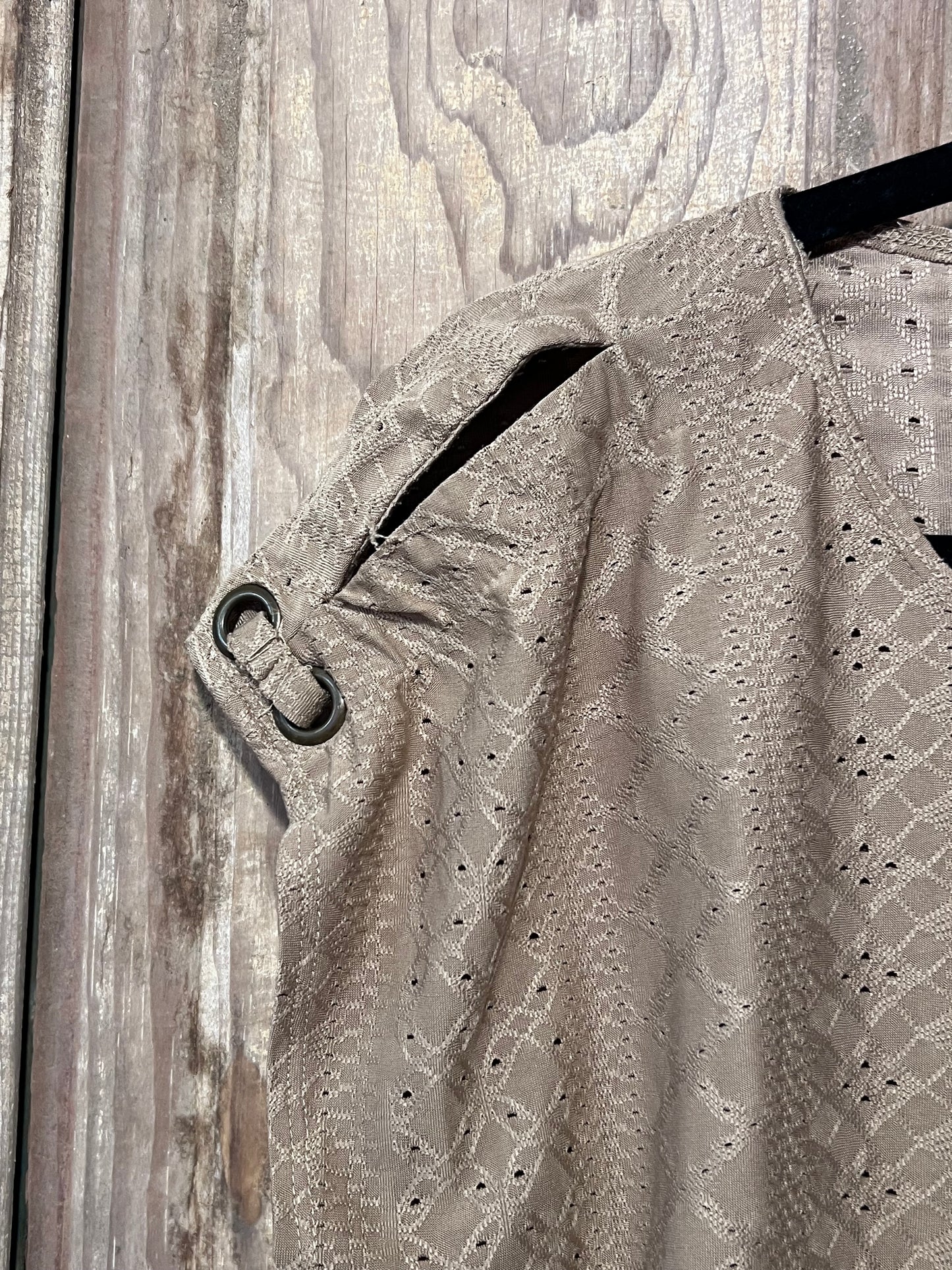 Luxology Beige Short Sleeve Top
