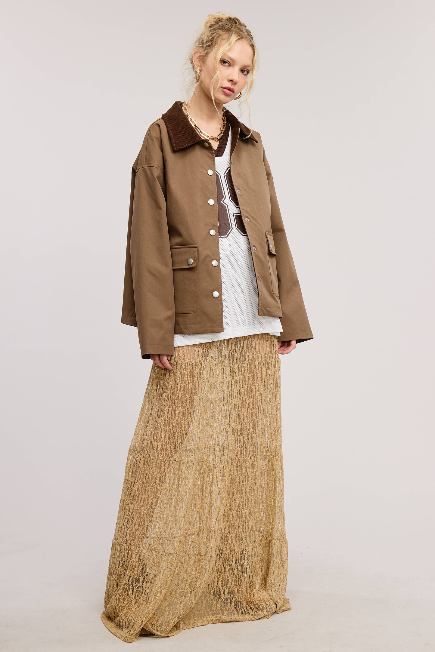 Corduroy Collar Jacket