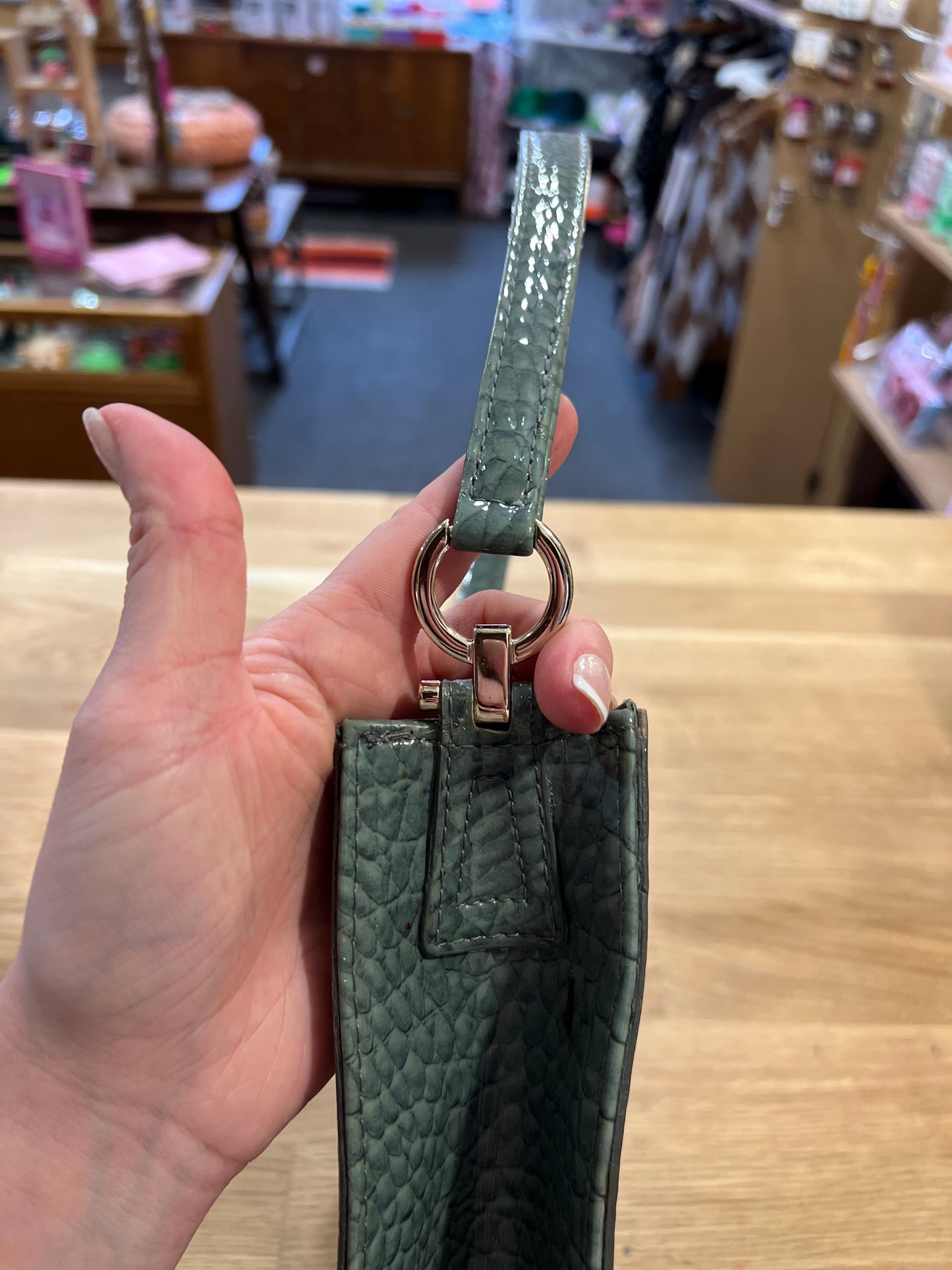 Liz Claiborne Turquoise Animal Skin Purse
