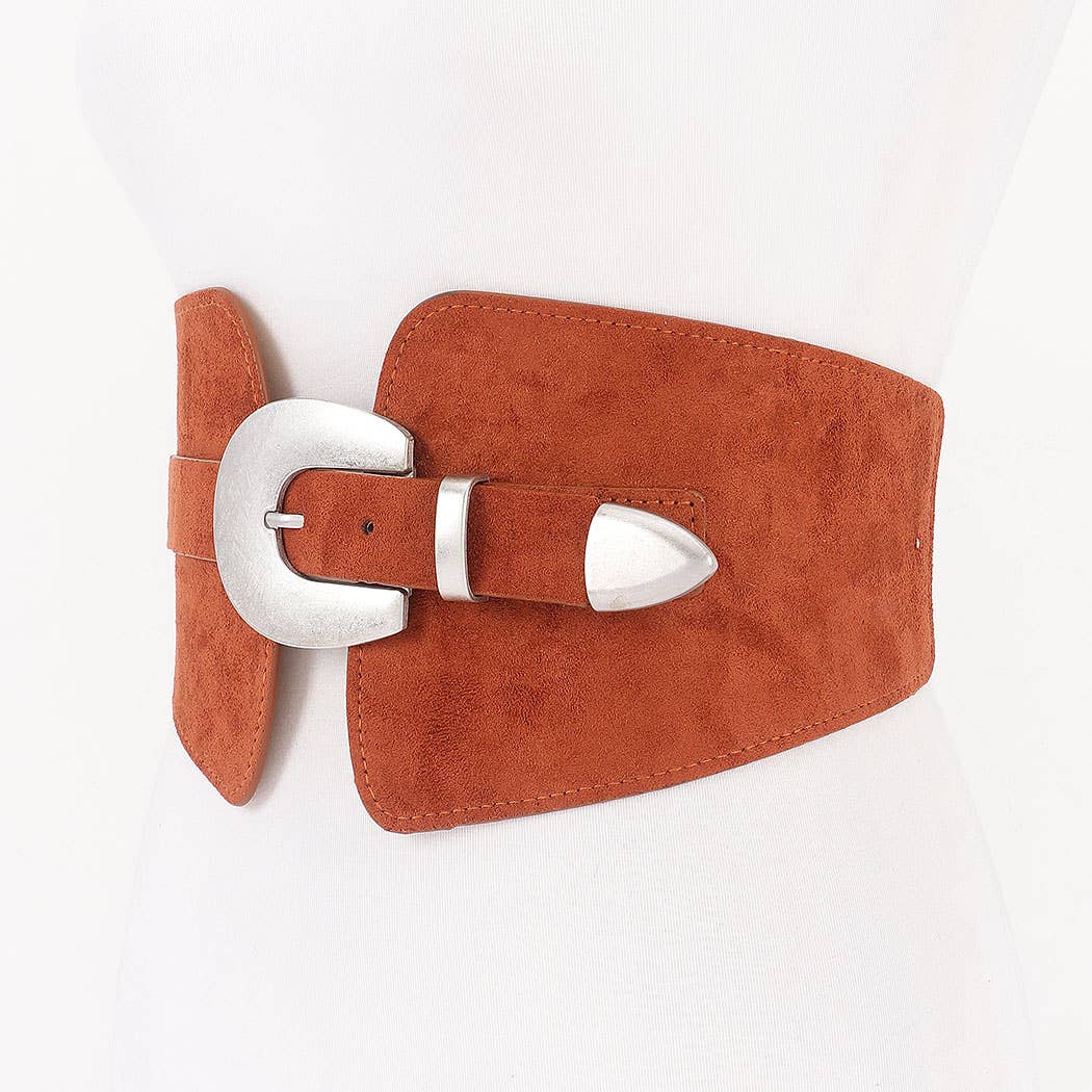 Suede Buckle Waist Belt
