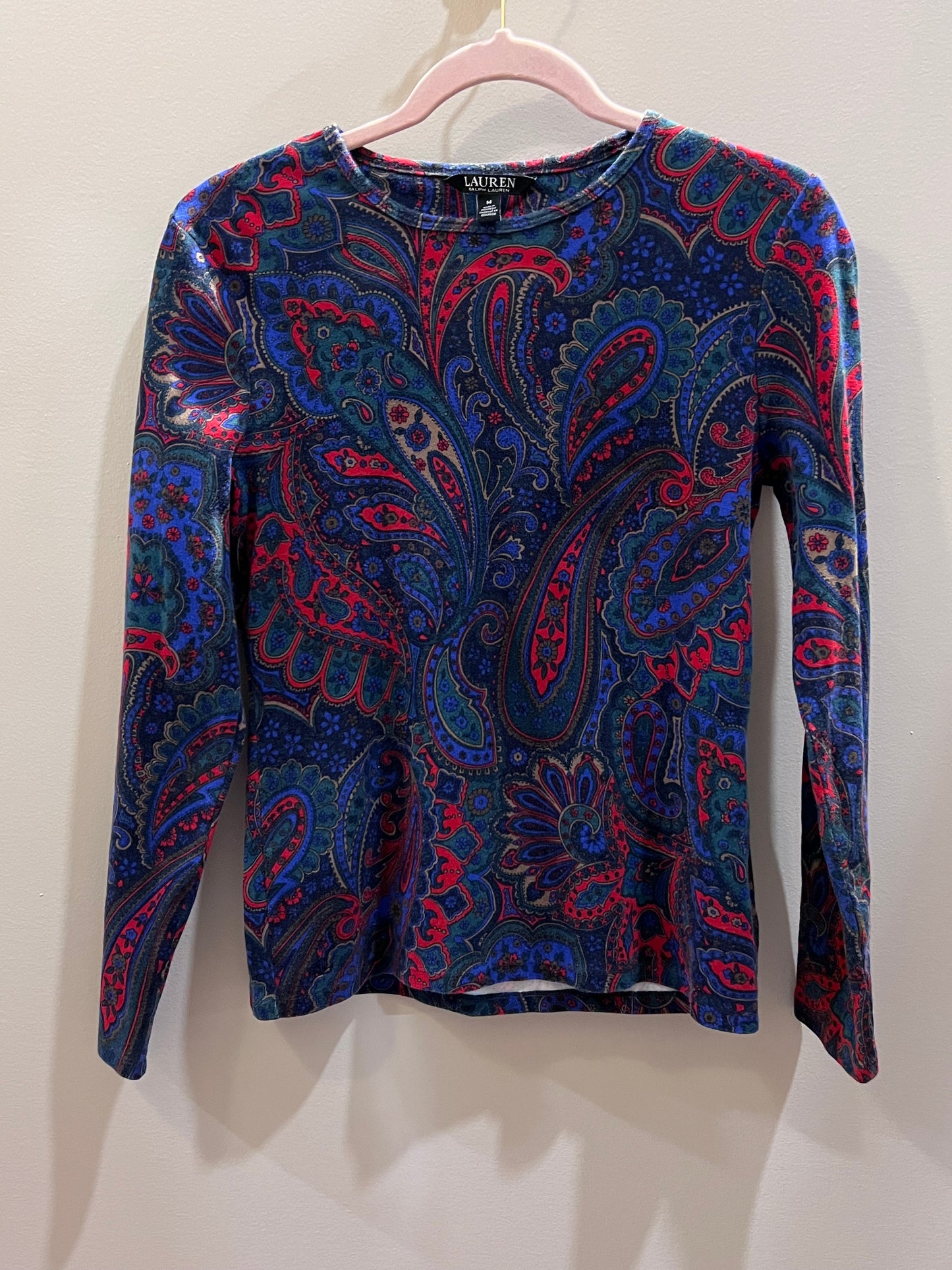 Ralph Lauren Paisley Long Sleeve Top