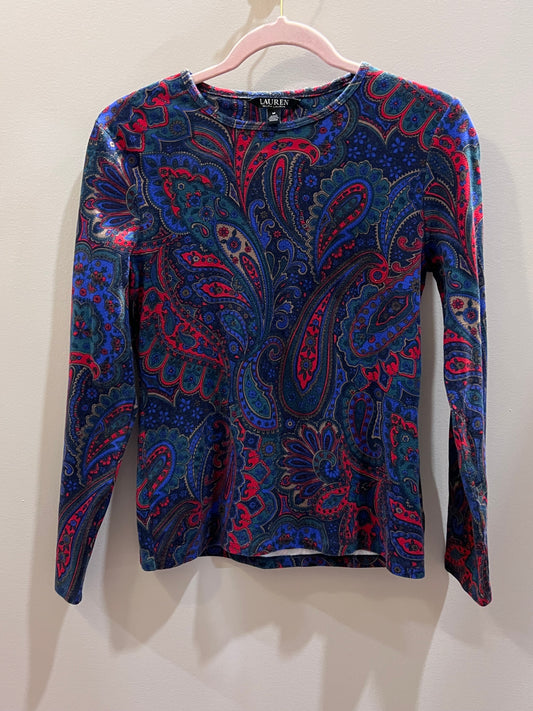 Ralph Lauren Paisley Long Sleeve Top