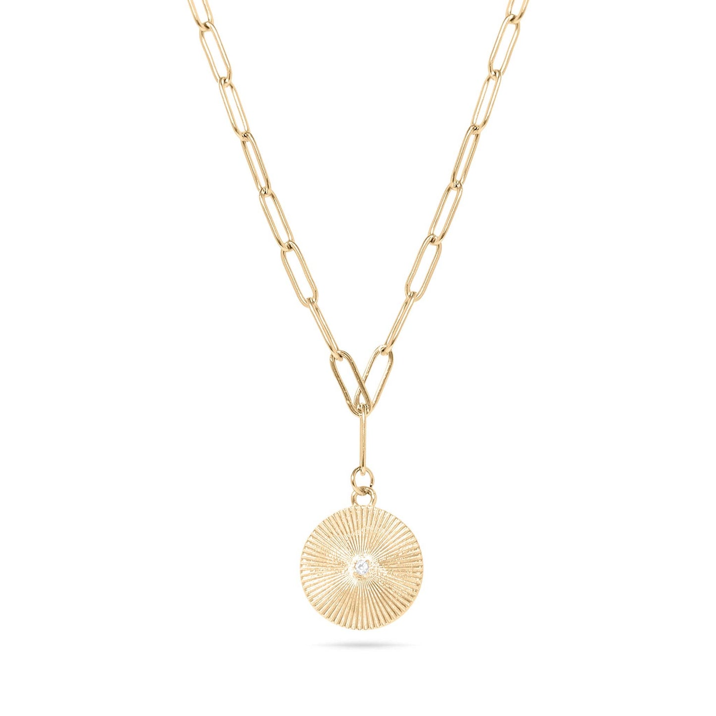 Sunburst Paperclip Necklace