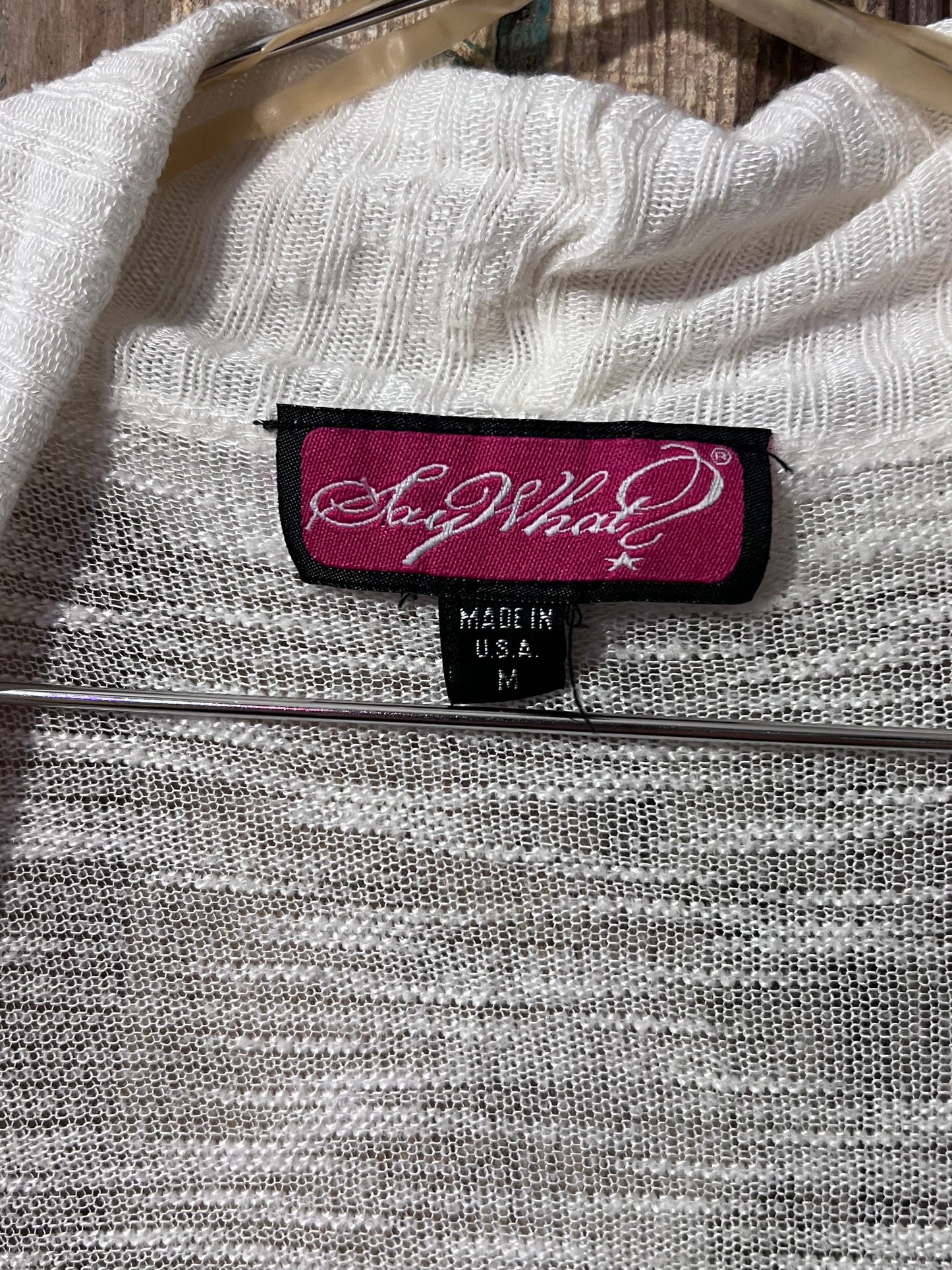 Say What Y2K White Cardigan
