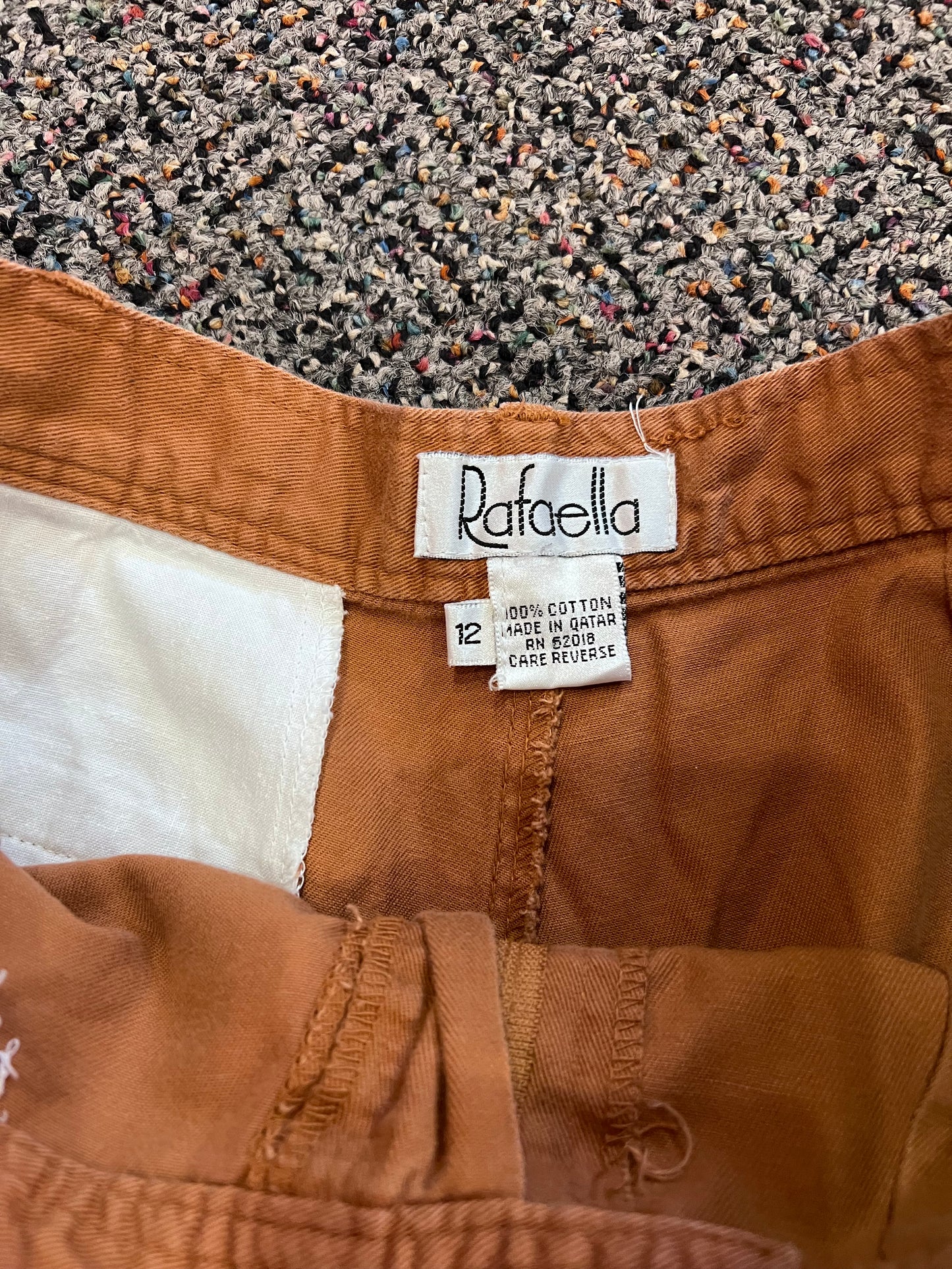 VTG Rafaella Rust Orange Shorts