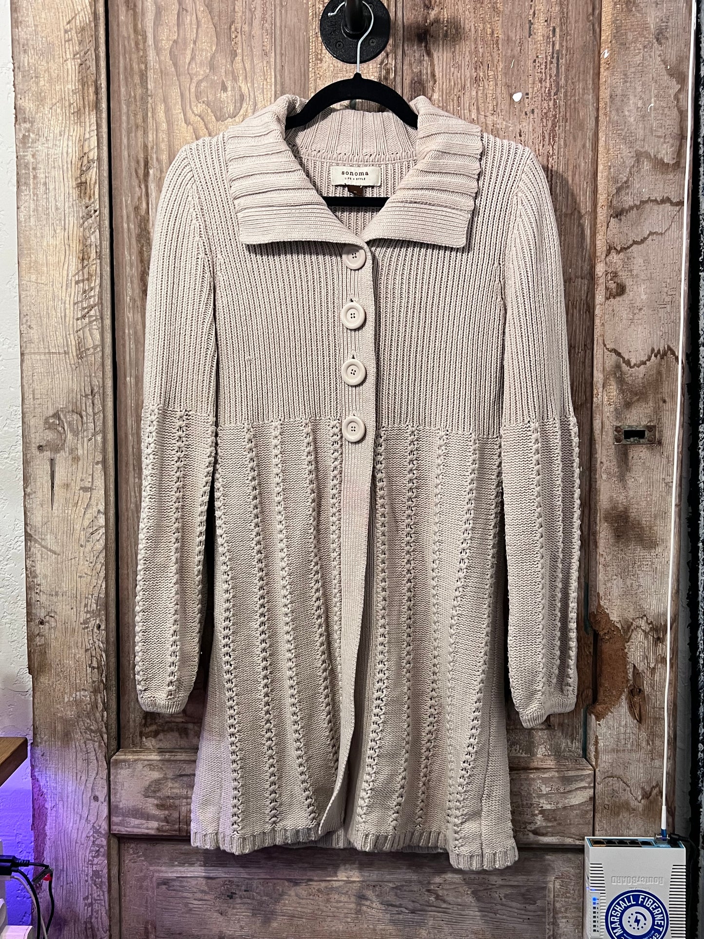 VTG Sonoma Beige Knit Cardigan