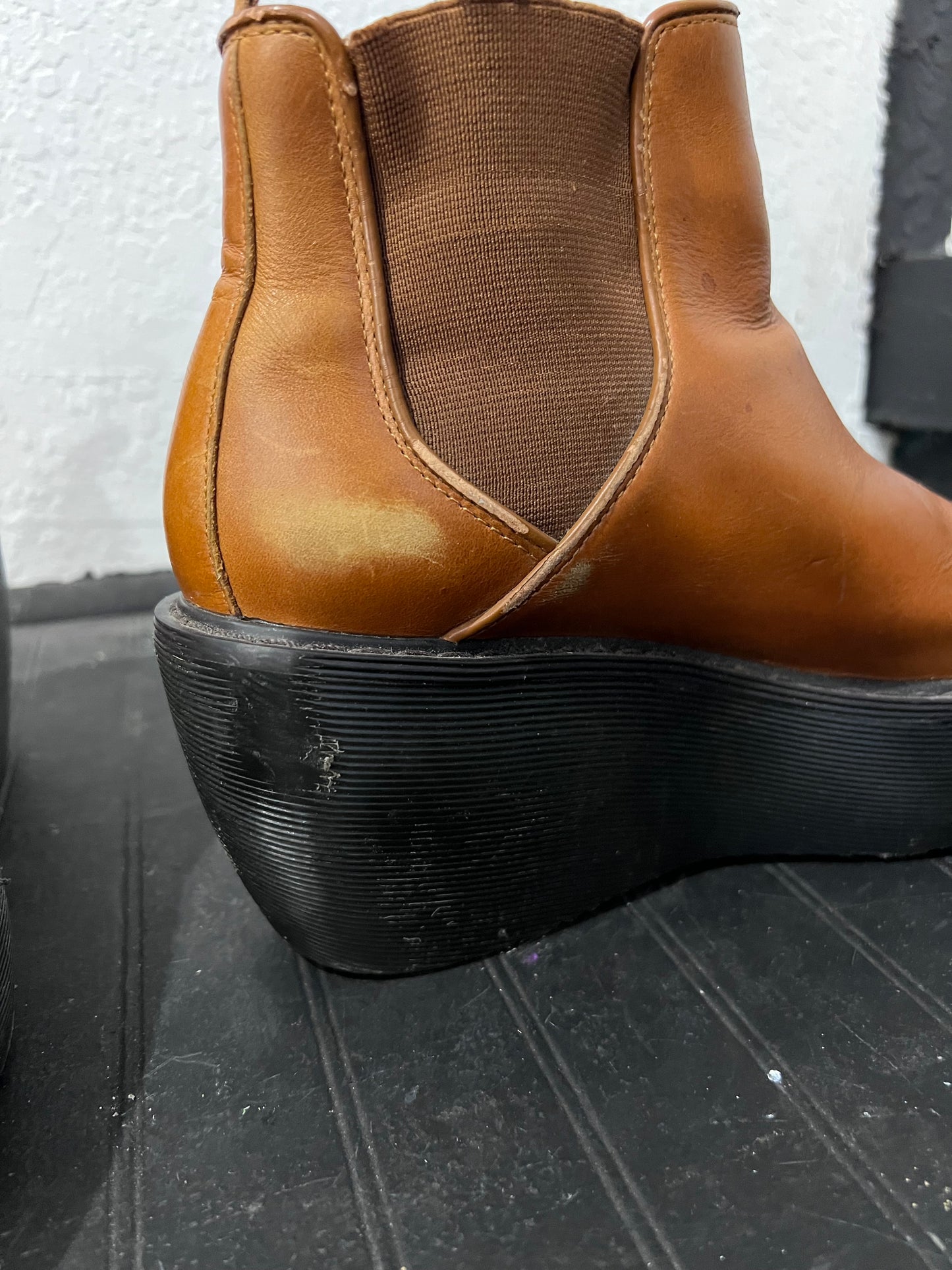 VTG Doc Marten Platform Wedge Slip On Booties
