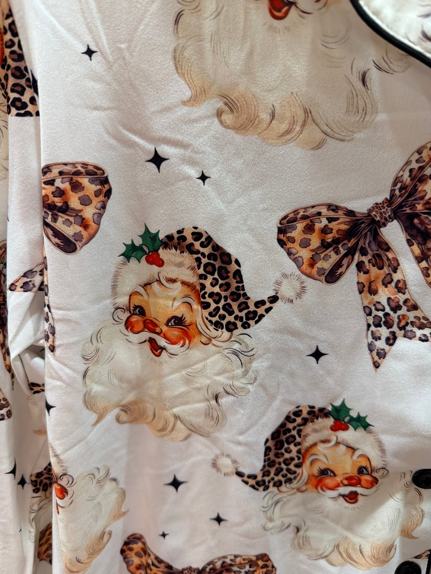 Leopard Santa PJ Set