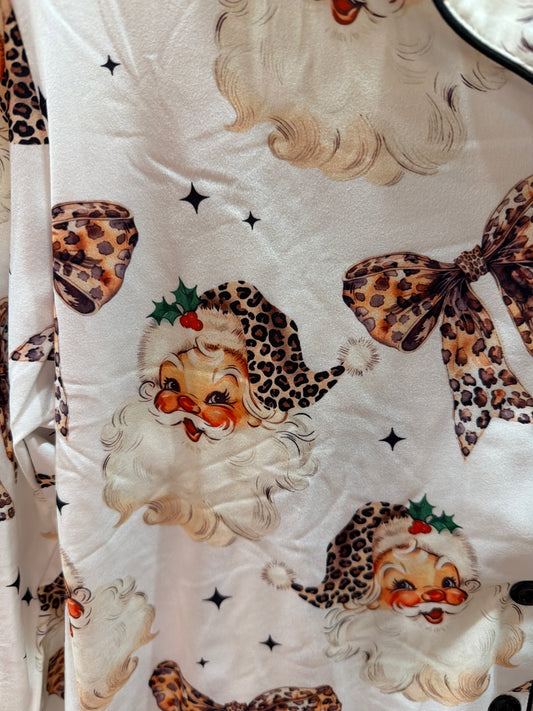 Leopard Santa PJ Set