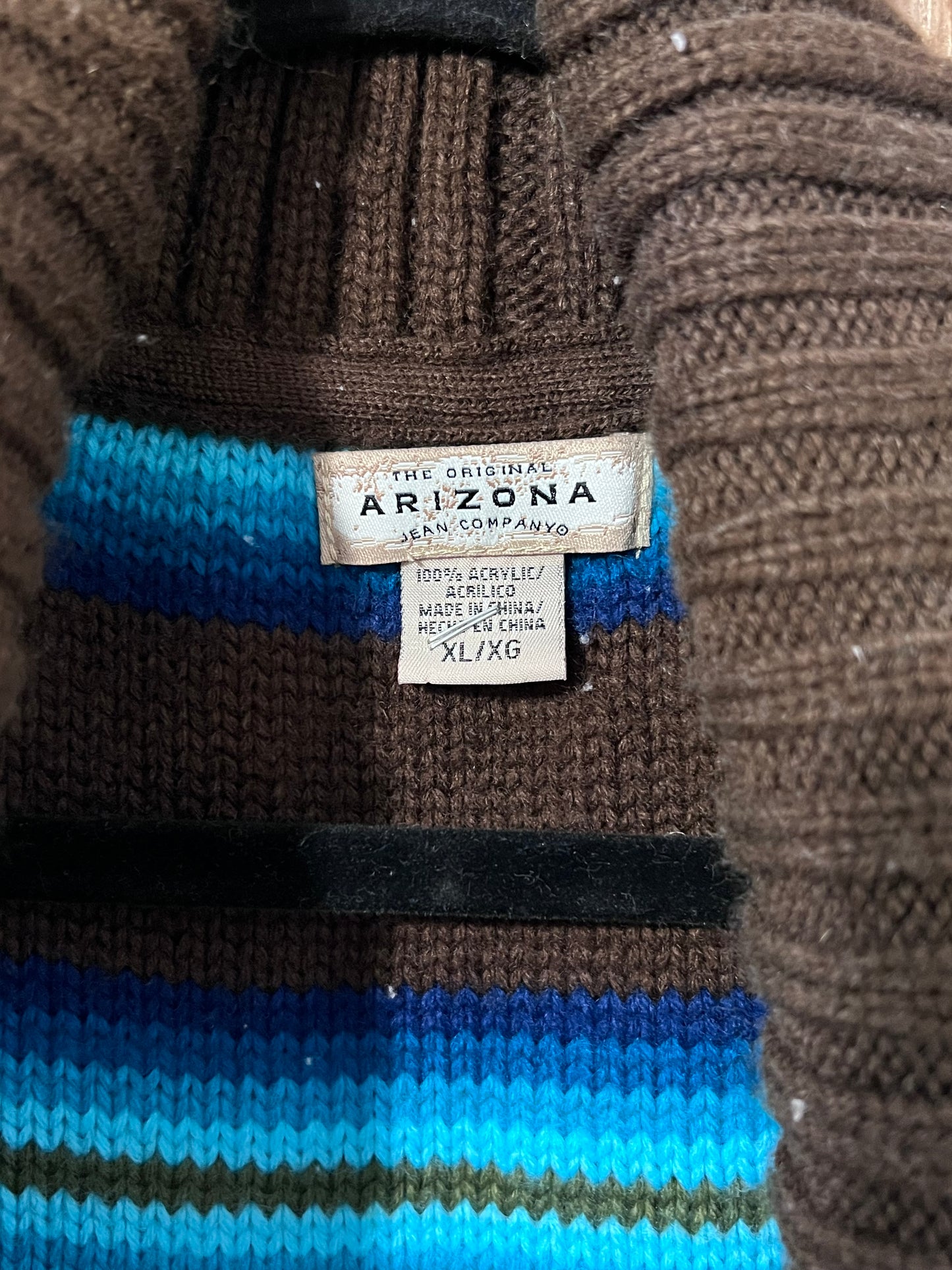 VTG Arizona Blue/Brown Tie Sweater Vest