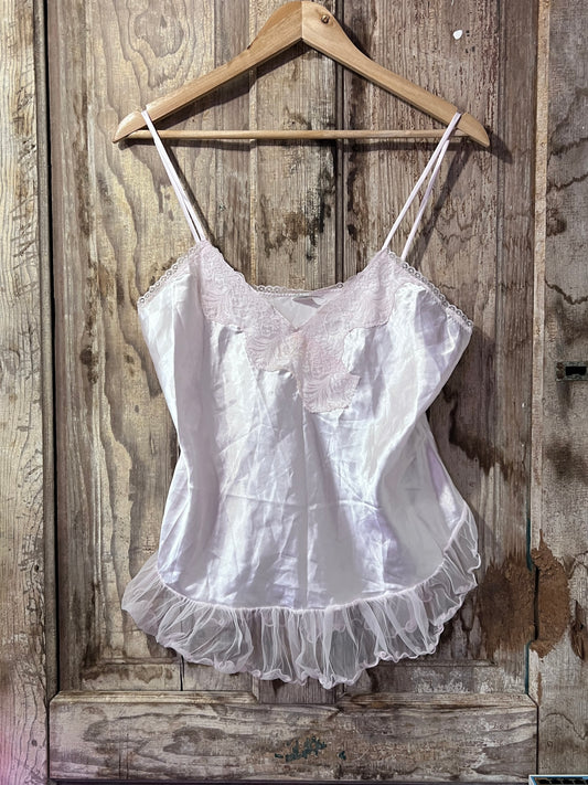 VTG 80’s Delicates Pink Lace Camisole Top