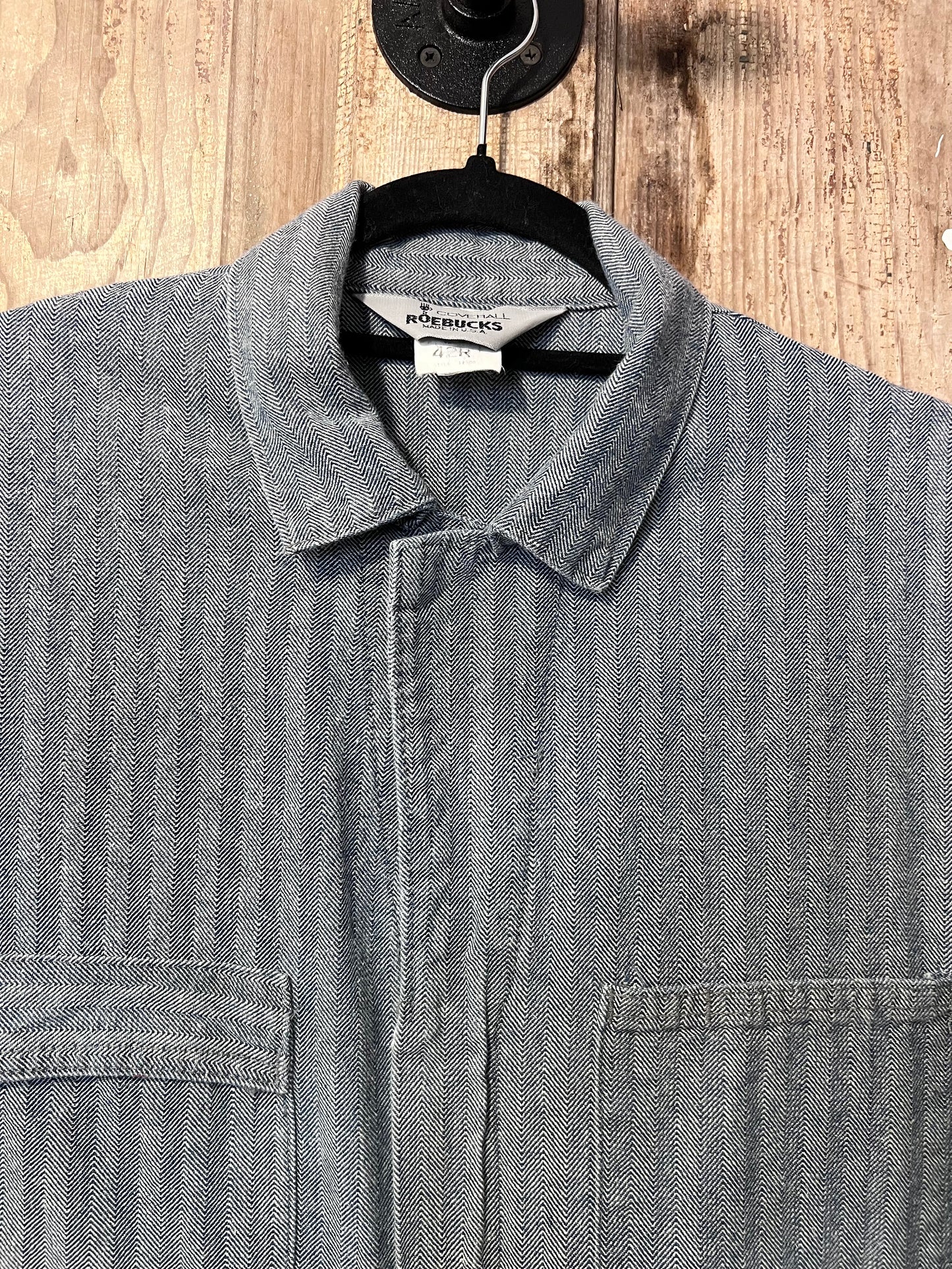 70's ROEBUCKS Striped Denim Coveralls